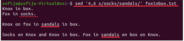 Replace String Only in Specific Range of Lines Using the sed Command