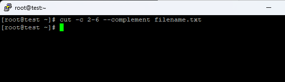 cut -c 2-6 --complement filename.txt